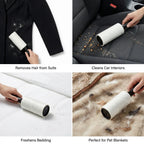 Reusable Lint Roller for Pet Hair - Sticky Adhesive Dust Remover for Furniture Clothes