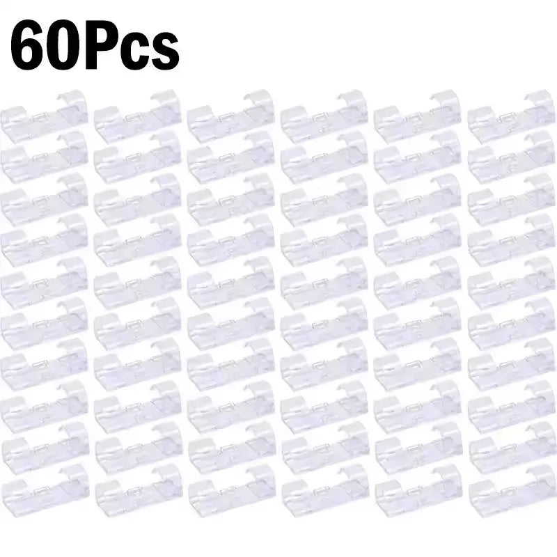 Cable Clips Organizer Drop Wire Holder Cord Management Self-Adhesive Manager Fixed