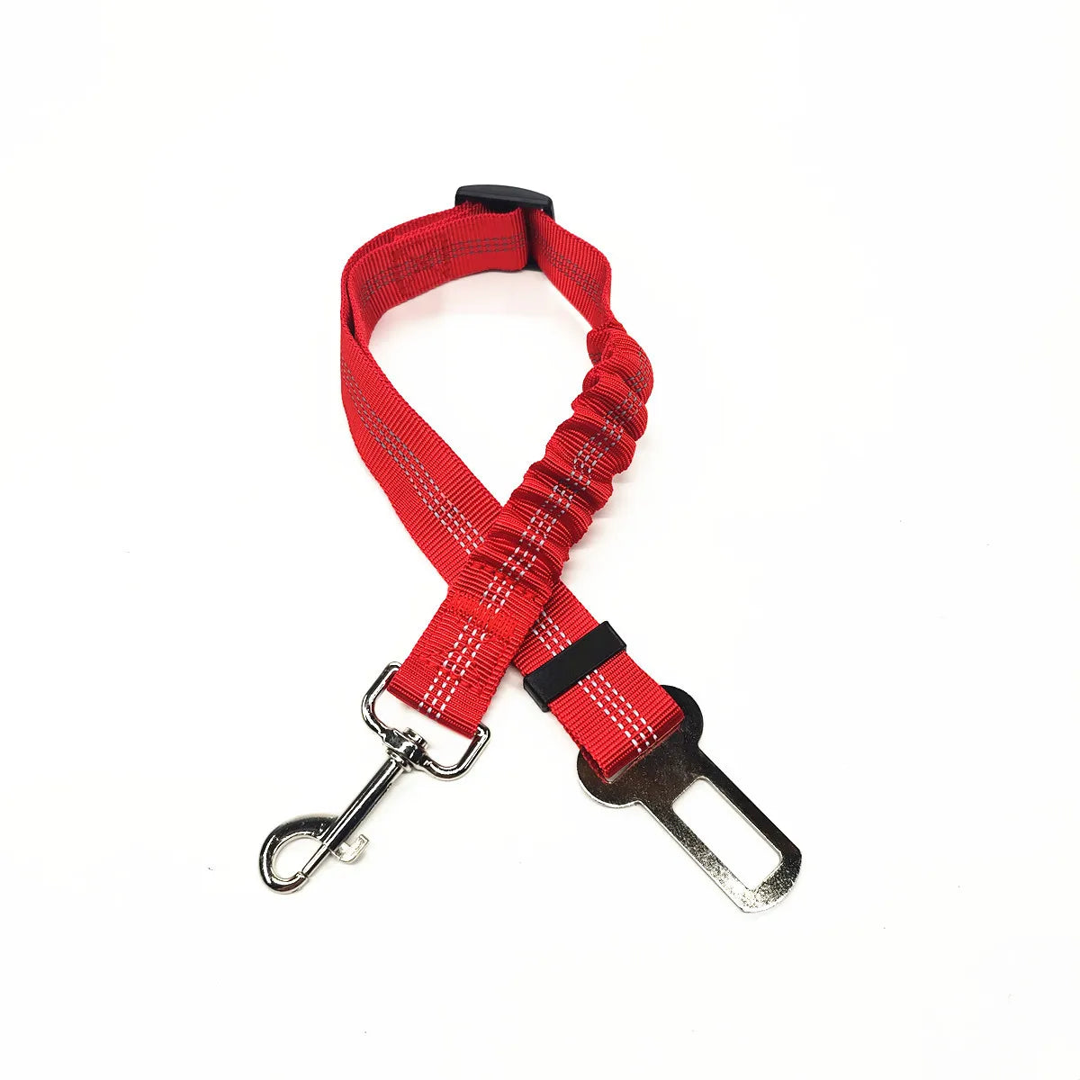 Adjustable Dog Car Seat Belt Harness for Dogs Nylon Reflective Cushioning Elasticity