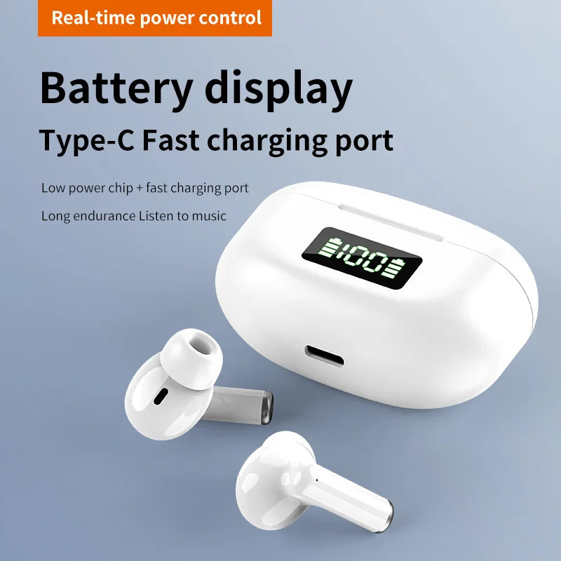 New TWS Bluetooth Earphones Wireless Sports Stereo In-Ear Noise Headphones Comfortable Bluetooth Earbuds For