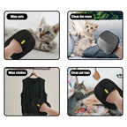 Pet Hair Removal Tool Reusable Static Gloves, Double-Sided Grooming for Pets