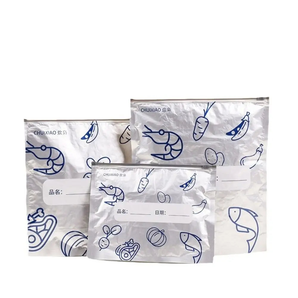 Bag Kitchen Aluminum Foil Fresh Bag Freezer Stand Up Zip Lock Bag Large Capacity