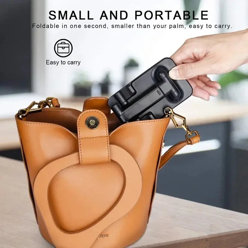 Cell Phone Stand, Adjustable Angle Height Phone Stand for Desk, Fully Foldable/Portable Phone Holder,