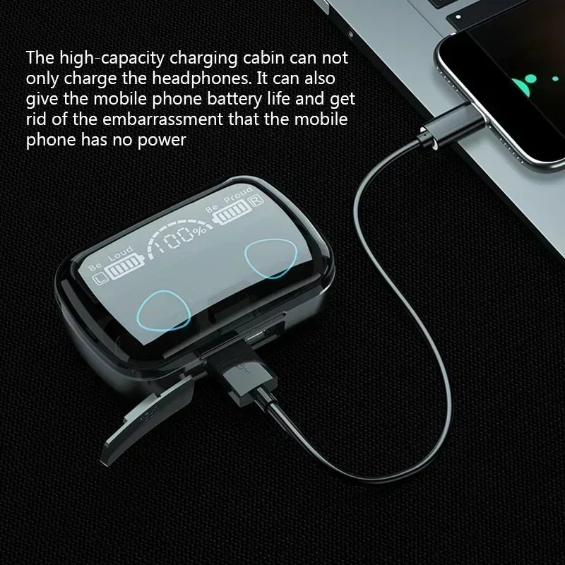 TWS Wireless Headphones Gaming Earphone Bluetooth 5.3 Sports Earbuds Surround 3D Music Headset For all