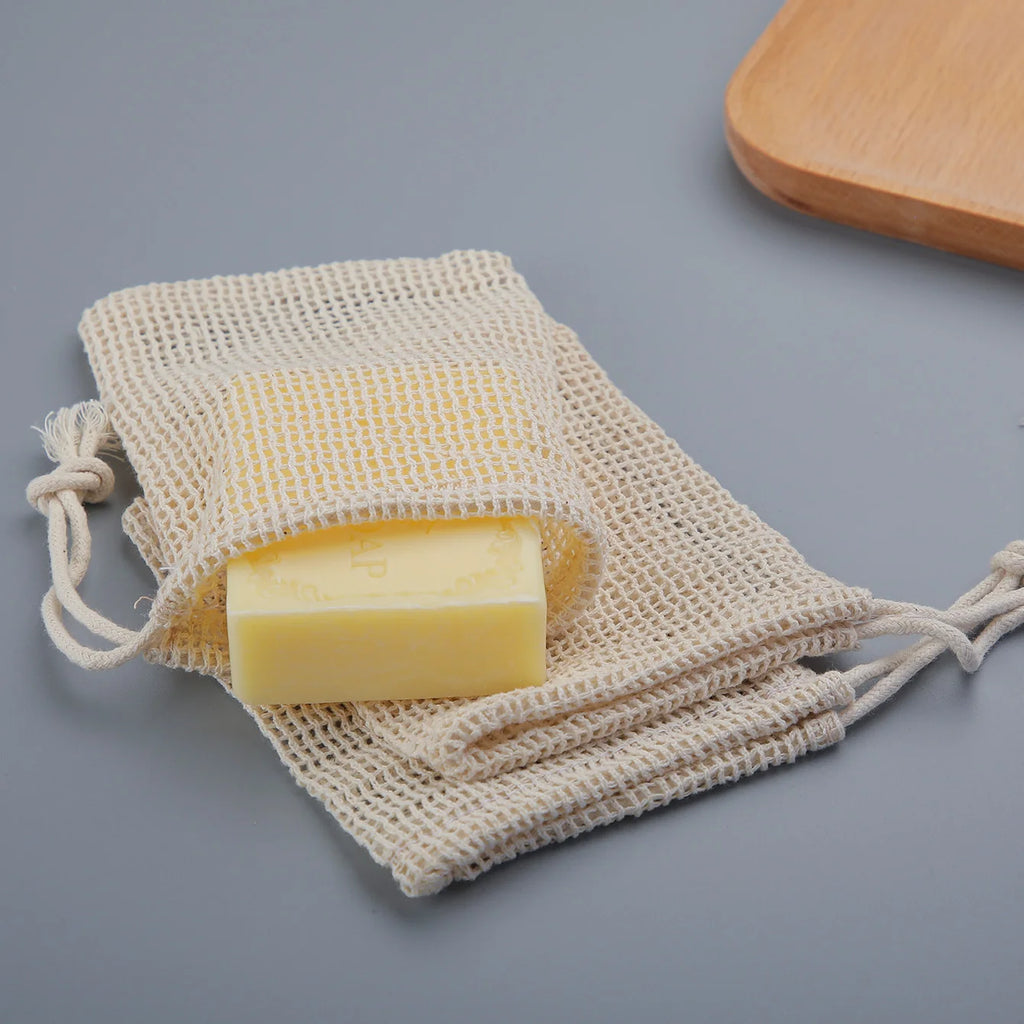 Cotton Soap Saver Pouches — 3-Pack