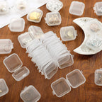 10-100PCS Mini Storage Box Transparent Plastic Jewelry Boxes Portable Earring Ring