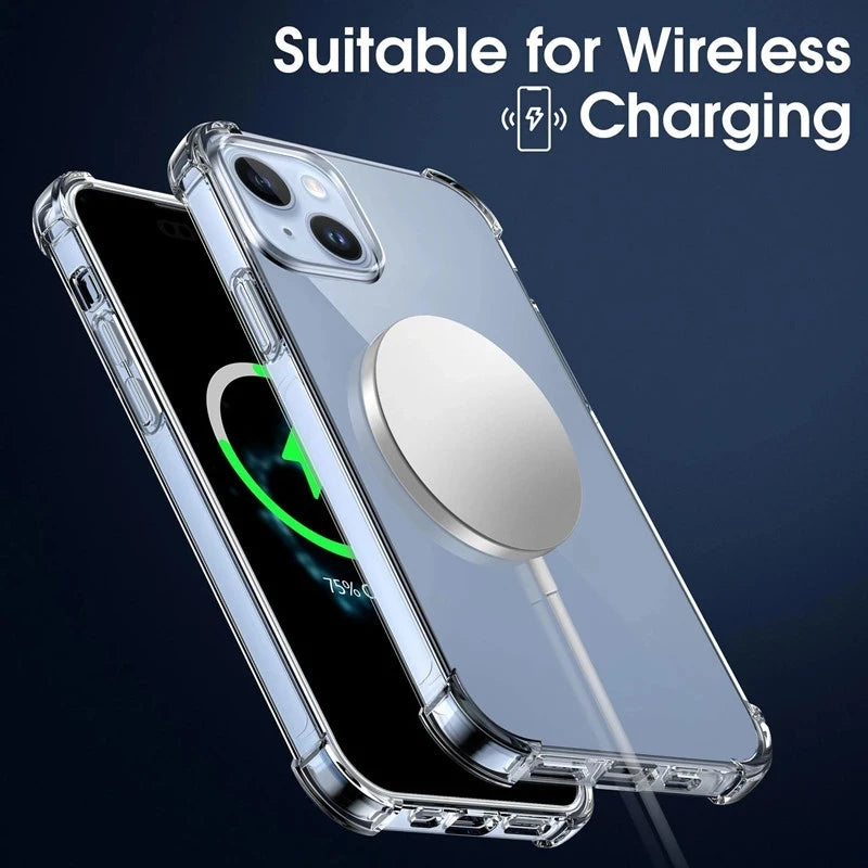 Shockproof Clear Phone Case For iPhone 15 14 11 13 12 Pro Max 7 8 Plus X XR XS Soft Silicone Protection