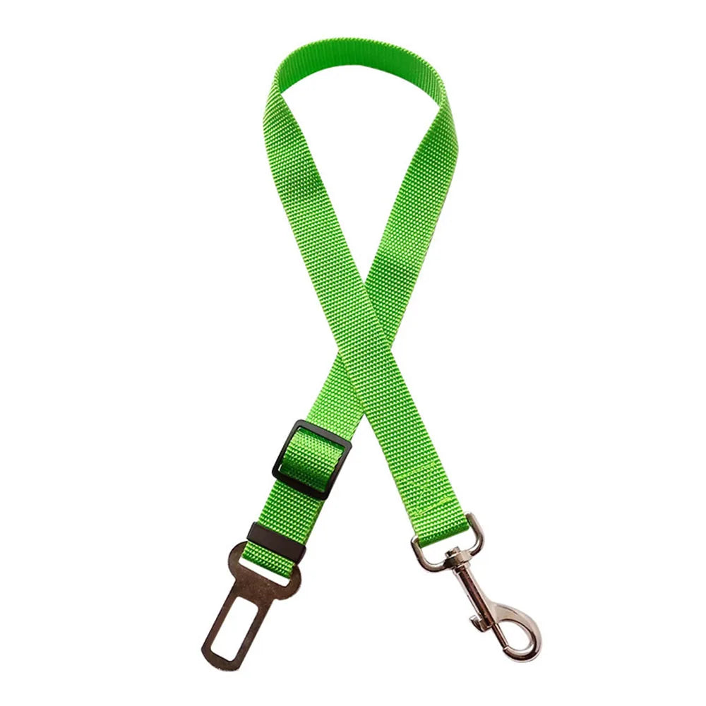 Adjustable Dog Car Seat Belt Harness for Dogs Nylon Reflective Cushioning Elasticity