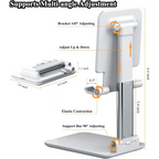 Cell Phone Stand, Adjustable Angle Height Phone Stand for Desk, Fully Foldable/Portable Phone Holder,