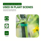 Self Adhesive Plant Nylon Cable Tie Green Adjustable Plants Hook Loop Support Garden
