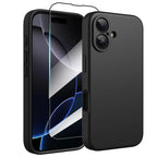 2 IN 1 Phone Case for iPhone 16 15 14 13 12 11 Pro Max Plus Protection With Screen Protector Glass Silicone