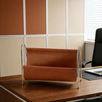 Home Office Desktop Storage Holder Organizer Modern Gold Metal Frame