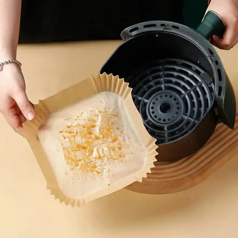 Air Fryer Disposable Paper Non-Stick Airfryer Baking Papers Round Liners Kitchen