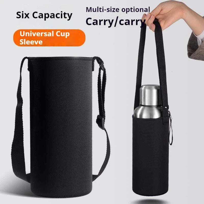 Portable Water Bottle Insulated Neoprene Holder Pouch Bag 25.4 / 33.8 / 50.7 fl oz