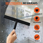 Matte Black Silicone Squeegee Streak Free Cleaning Shower