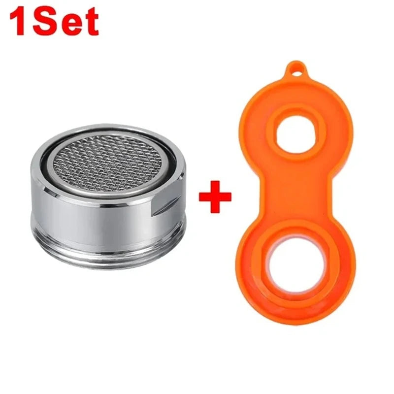 Brass Water Saving Faucet Tap Aerator with Replaceable Filter Mixed Nozzle 0.94 in