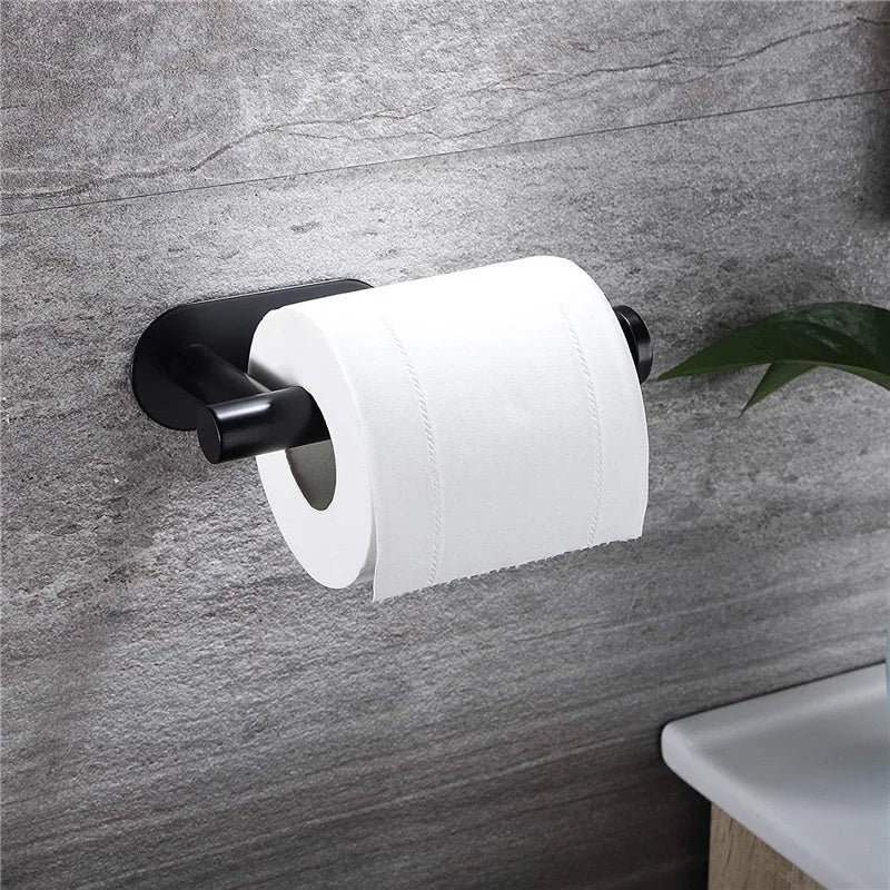 Kitchen Paper Towel Holder Adhesive Tissue Hanger Toilet Roll Dispenser Cabinet Storage