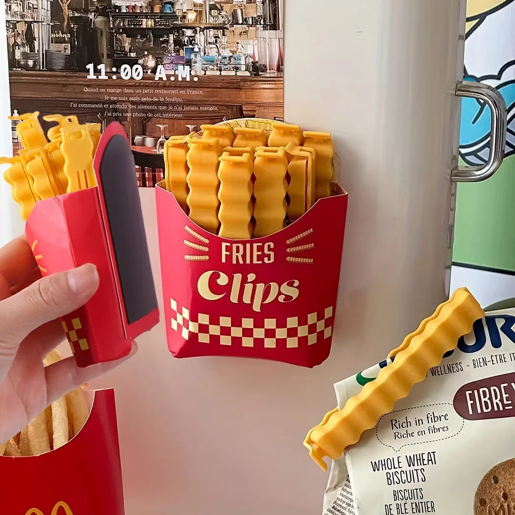 French Fry Shaped Sealing Clip - For Snack Food Clips, Plastic Bag Seasoning Strips