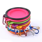 11.8 fl oz Collapsible Dog Pet Folding Silicone Bowl Outdoor Travel Portable Puppy Food