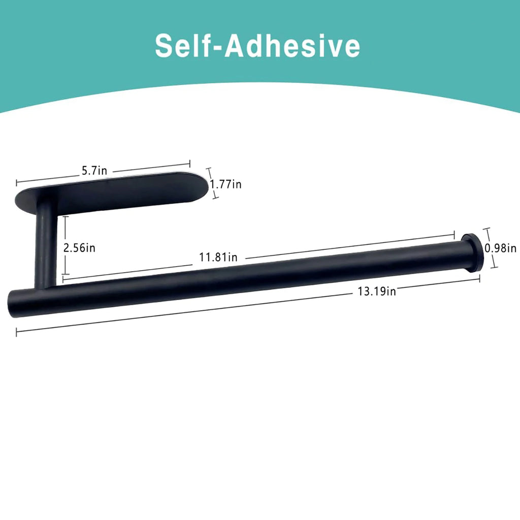 Kitchen Paper Towel Holder Adhesive Tissue Hanger Toilet Roll Dispenser Cabinet Storage
