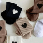 Multi-Pack Women's Crew Socks Heart Trendy Comfortable Breathable Moisture-Wicking