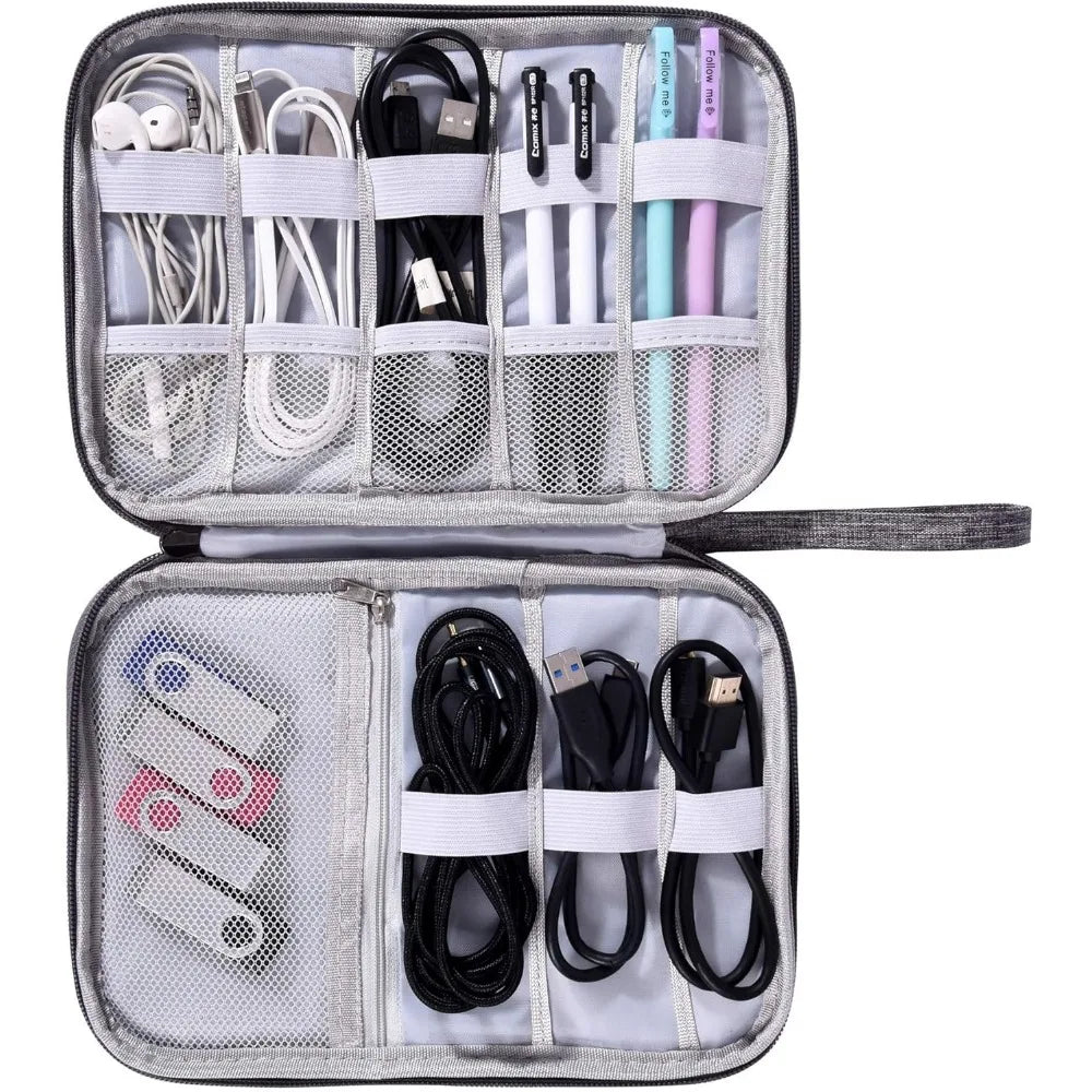 Electronics Organizer Bag Waterproof Carrying Pouch Travel Bag Universal Cable Storage