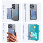 Portable Phone Card Holder Storage Box Magnetic Card Transparent Phone Case Wallet For MagSafe For iPhone