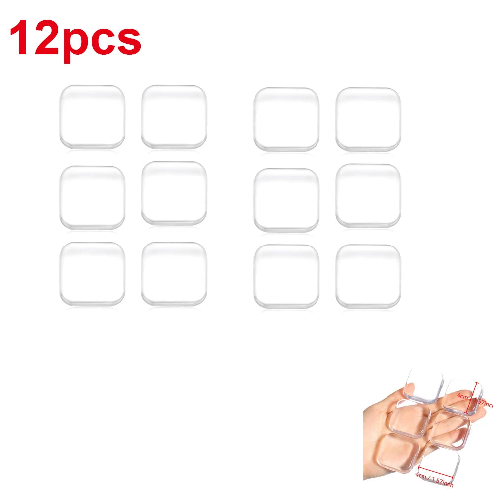 Clear Door Stopper Wall Protector Self Adhesive Furniture Bumper Pads Noise Dampening
