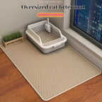 Cat Litter Mat 2-Layer Design Premium Sand Trapping Technology Waterproof Base Non-Slip