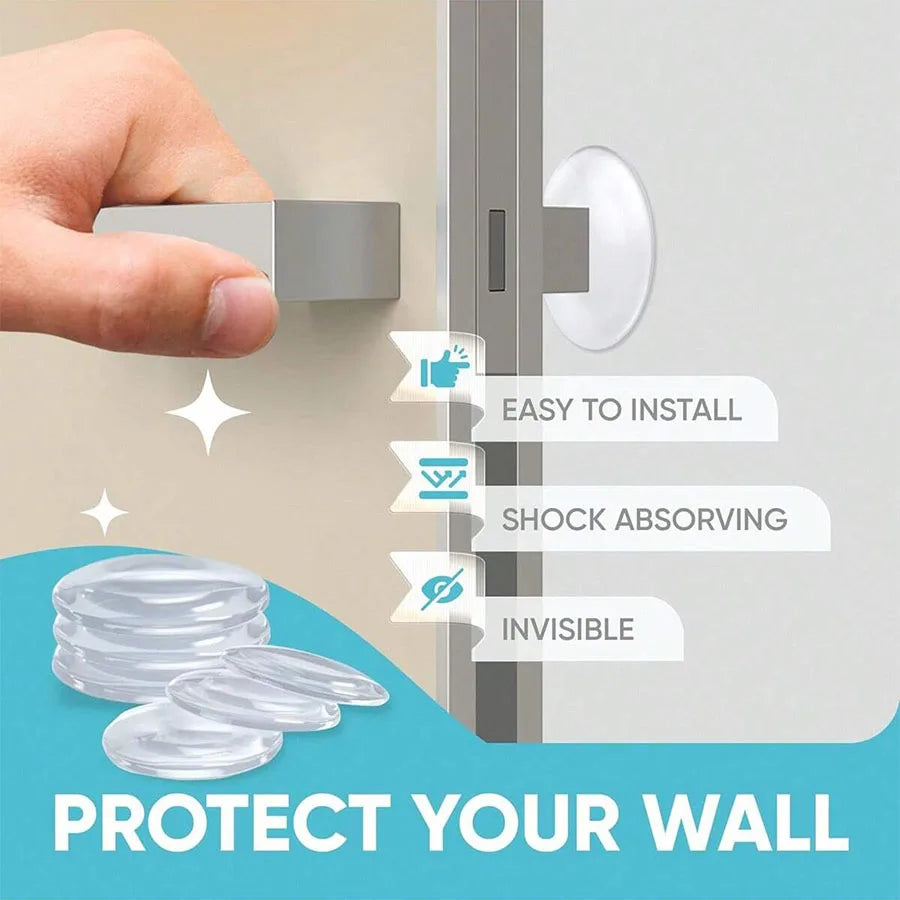 Door Knob Wall Shield Clear Soft Rubber Stopper Handle Bumper Mute Stickers Protector