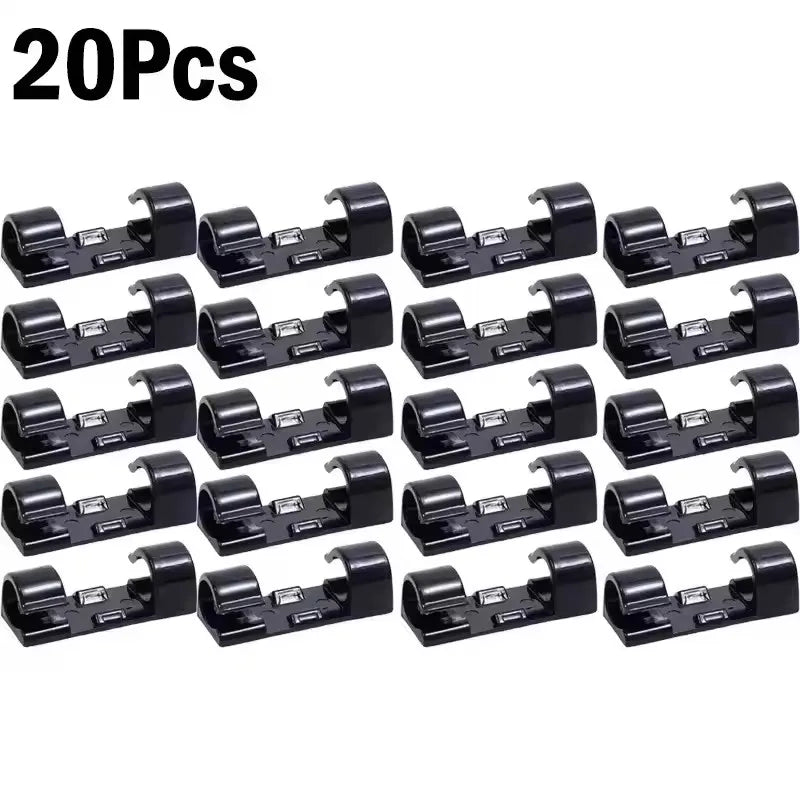Cable Clips Organizer Drop Wire Holder Cord Management Self-Adhesive Manager Fixed