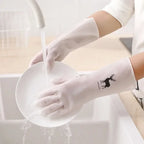Waterproof Housework Cleaning Gloves Kitchen Latex Laundry Dishwashing Wear Resistant