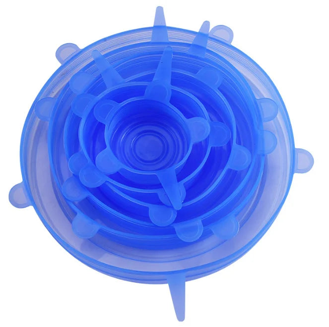 Food Grade Silicone Preservation Cover Reusable Airtight Universal Dish Stretch Round