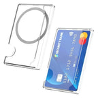 Portable Phone Card Holder Storage Box Magnetic Card Transparent Phone Case Wallet For MagSafe For iPhone