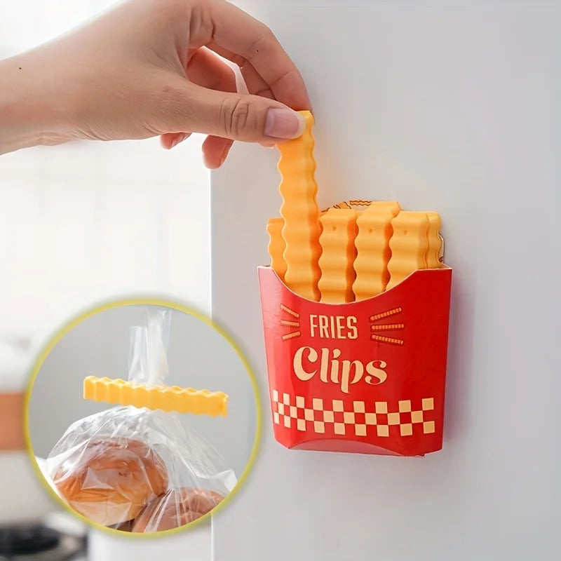 French Fry Shaped Sealing Clip - For Snack Food Clips, Plastic Bag Seasoning Strips