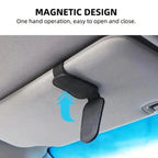 Car Sun Visor Glasses Case Holder Sunglasses Clip Ticket Card Multifunction Portable