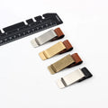 Handmade Leather Pen Holder Clip Brass Stainless Steel