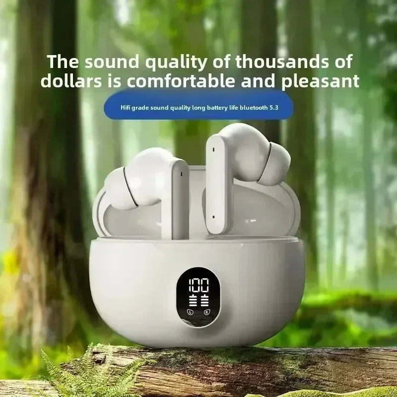 TWS Wireless Headphones Earphone Bluetooth-compatible 5.3 Waterproof Headset with Mic Earbuds For All