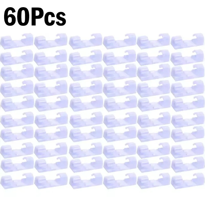 Cable Clips Organizer Drop Wire Holder Cord Management Self-Adhesive Manager Fixed