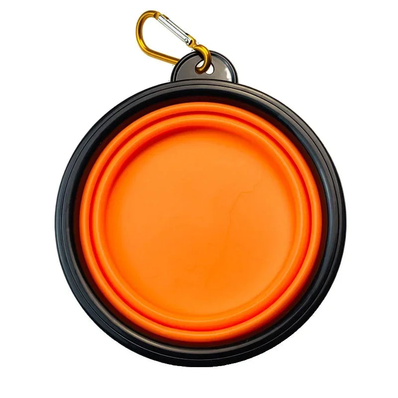 11.8 fl oz Collapsible Dog Pet Folding Silicone Bowl Outdoor Travel Portable Puppy Food