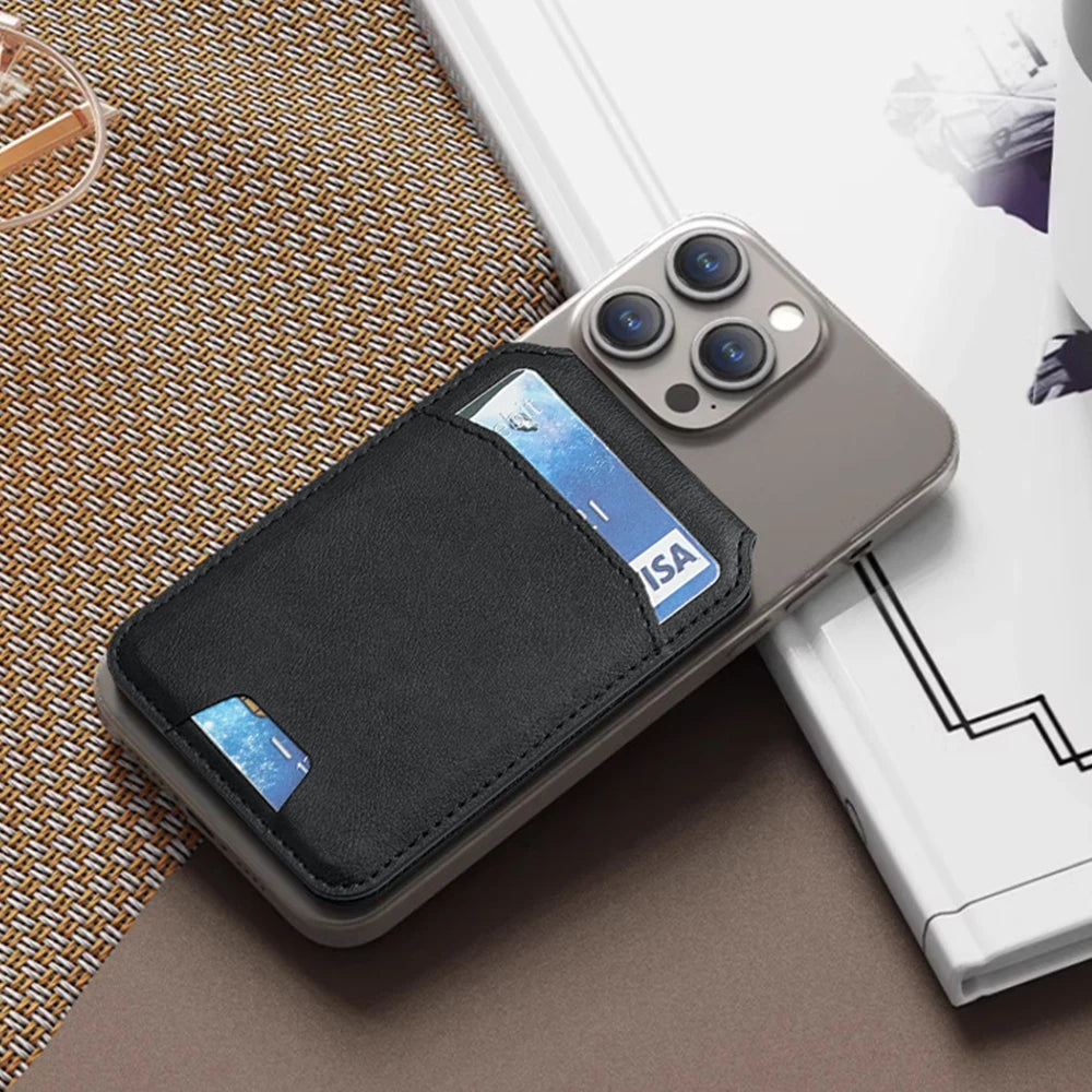 Luxury For Magsafe Magnetic Leather Wallet Holder Case For iPhone 16 15 14 13 12 Pro Max Card Holder Phone Bag