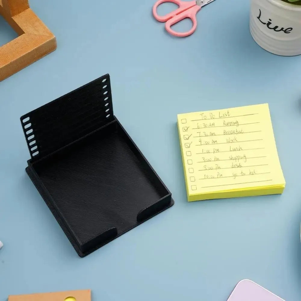 Sticky Note Holder with Stencil Lid