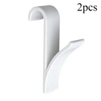 Kitchen Bathroom Hanger Clips Storage Racks White Clear Heated Towel Radiator Rail