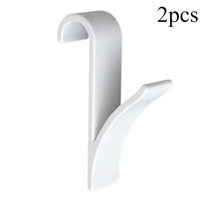 Kitchen Bathroom Hanger Clips Storage Racks White Clear Heated Towel Radiator Rail
