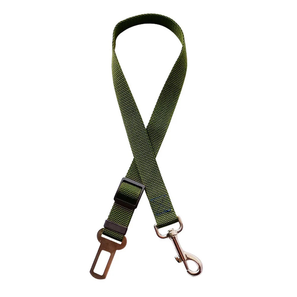 Adjustable Dog Car Seat Belt Harness for Dogs Nylon Reflective Cushioning Elasticity