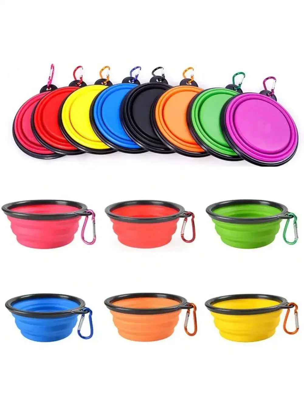 2026 Folding Portable Silicone Dog Feeder Bowl 2 In 1 Pet Dispenser Outdoor Travel Dog