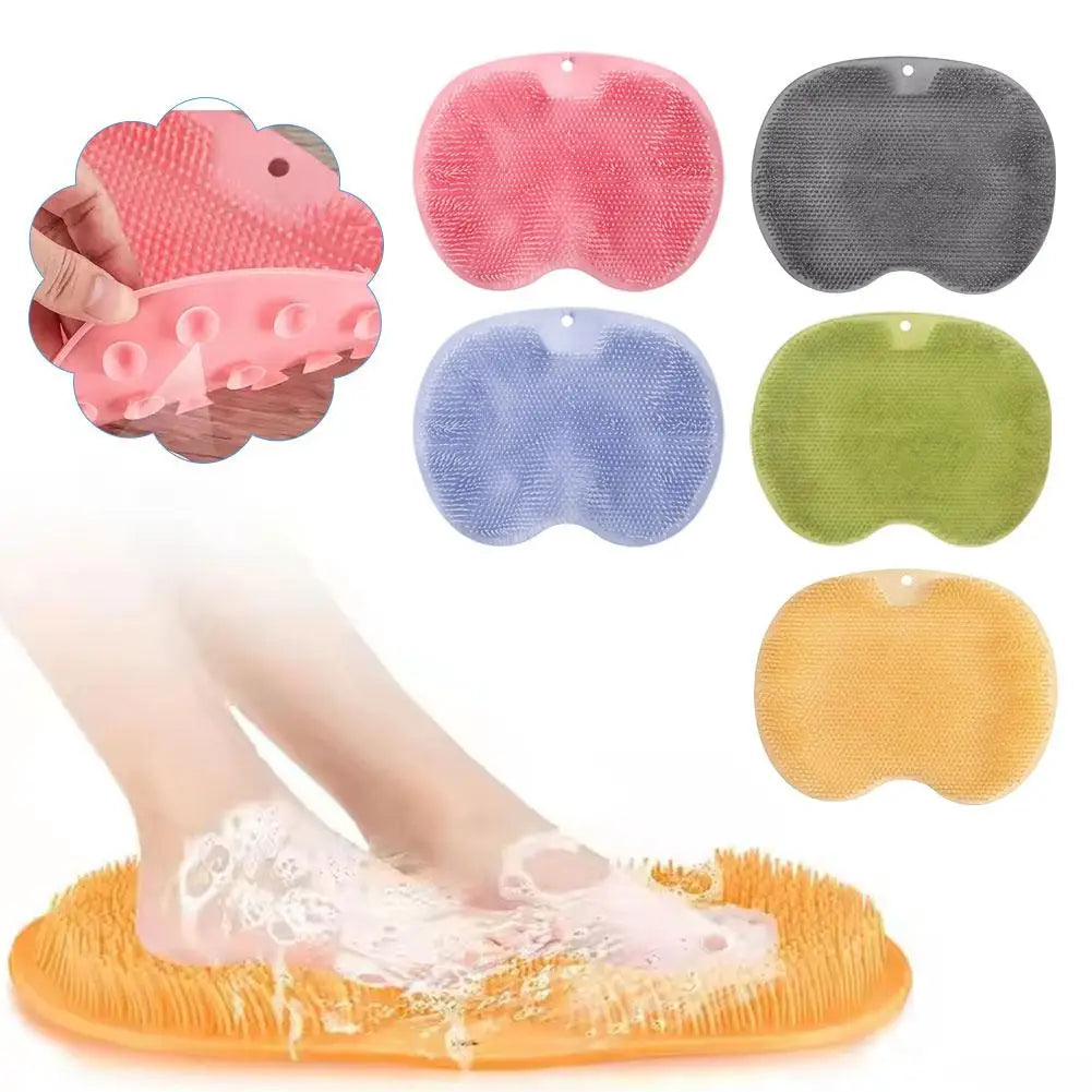 Shower Foot Scrubber Mat with Suction Cups, Non-Slip Exfoliating Cleaner for & Bath
