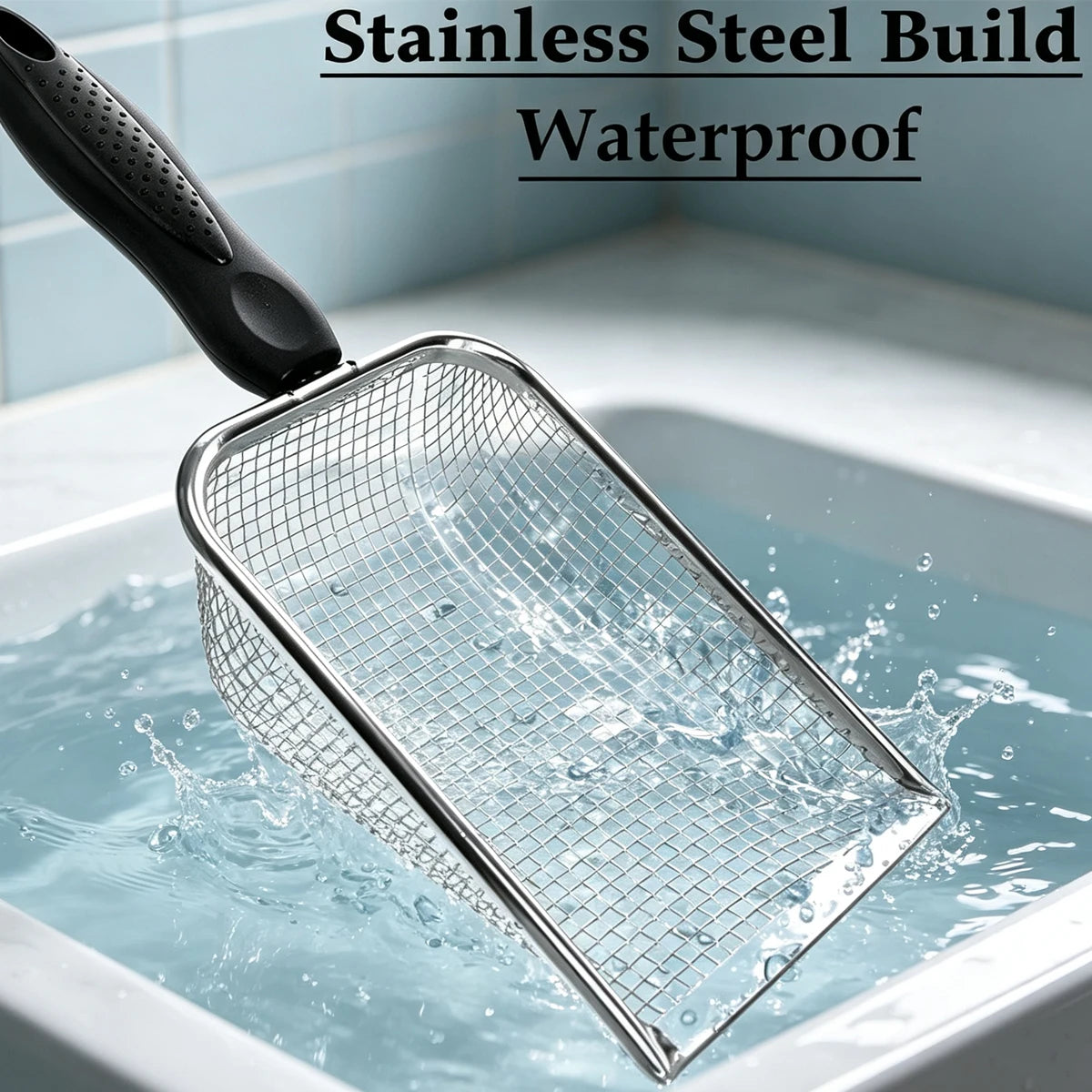 Stainless Steel Cat Litter Scoop Feces Fine Box Accessories