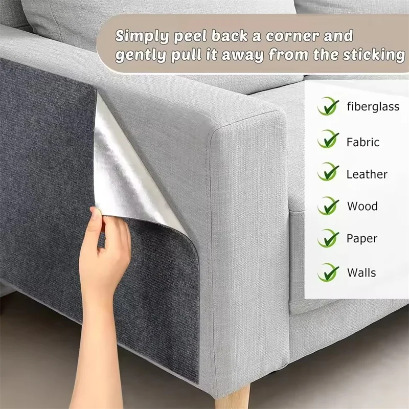 7 Colors Cat Scratcher Sofa Protector Cats Pad Board Protection Trimmable Self-adhesive