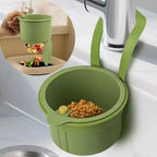 2 IN 1 Faucet Hanging Sink Drain Basket Detachable Bottom Cover Food Residue Filter